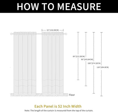 SpaceDresser Waterproof Outdoor Sheer Curtains for Patio - 2 Panels Rod Pocket Indoor Voile Sheer Curtain for Living Room,52W x 120L inch,Sage Green