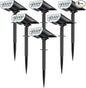 BAXIA TECHNOLOGY Solar Spot Lights Outdoor Waterproof, 3 Lighting Modes Solar Landscape Lights, Dusk to Dawn Spot Light for Yard Garden Pathway Driveway, Warm White, 6 Pack