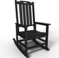 Oversized Rocking Chair, Outdoor Rocking Chair for Adults, All Weather Resistant Porch Rocker for Lawn Garden, Black