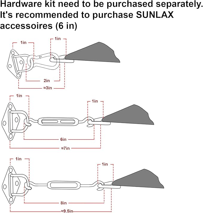 SUNLAX Sun Shade Sail 10' x 11' x 14.9' Butter Cream Rectangle Canopy Sail Shade Cover UV Block Permeable Sunshade Outdoor for Patio Backyard Deck Pergola (We Make Custom Size)