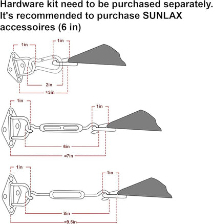 SUNLAX Sun Shade Sail 15' x 15' x 15' Butter Cream Rectangle Canopy Sail Shade Cover UV Block Permeable Sunshade Outdoor for Patio Backyard Deck Pergola (We Make Custom Size)