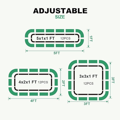 1MORE Raised Garden Bed -4X2X1 Galvanized Planter Box for Outdoor Gardening,3 in 1 Modular Raised Bed Kit with Protective Tape, Gloves for Herb，Ideal for Vegetables and Plants.Green-1Pcak
