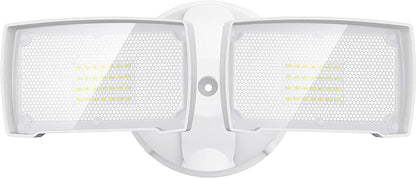 LEPOWER 28W 3000LM ‌LED Security Flood Light‌ ‌Outdoor‌, Switch Controlled Aluminum ‌Security Light‌, 2 Adjustable Heads, 5500K Daylight, IP65 Waterproof, Wet Location for Patio, Garden, Yard Lights