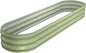 Raised Garden Bed Kit, 8x2x1 ft Galvanized Planter Box Outdoor, Oval Large Metal Raised Beds for Gardening Vegetables Flower Herb (Avocado Green)