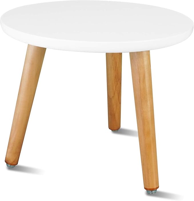 Uneedem Indoor Plant Stand, Wood Mid Century Modern Small Round Side Plant Table for Indoor Plants, 8.9" Tall Plant Holder for Flower Pots End Table
