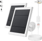 Solar Panel for Ring Camera, 2 Pack 4W Solar Charger Compatible with Rings Spotlight &All-New Stick Up Outdoor Cam Battery, 10ft Long Cable with USB-C to Ring Barrel Plug Adapter