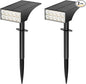 Solar Lights Outdoor Waterproof Ip68,2pack 4 Lighting Modes Solar Spot Lights Outdoor Auto On/Off Led Bulbs,Outdoor Solar Light Landscape Lighting for Garden, Yard, Pathway, House,Lawn,Tree