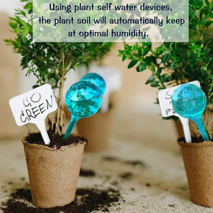 Plant Watering Stakes, Large 12pcs Flower Automatic Watering Bulbs, Plastic Plant Flower Self Watering Globes, Garden Self Watering Planter Insert for Daily Watering