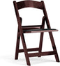 Flash Furniture Hercules™ Series Folding Chair - Red Mahogany Resin – 1000LB Weight Capacity Comfortable Event Chair - Light Weight Folding Chair