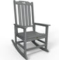 Oversized Rocking Chair, Outdoor Rocking Chair for Adults, All Weather Resistant Porch Rocker for Lawn Garden, Grey
