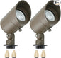 Lumina Lighting® 4W Landscape Lighting 12V Landscape Lights Low Voltage Landscape Spotlights Warm White Waterproof Outdoor Replaceable LED Bulb for Garden, Lawn, Porch, Patio and Yard(Bronze, 2-Pack)