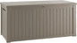 TARKARI 150 Gallon Lockable Resin Deck Box, Waterproof & UV-Resistant Outdoor Storage Box for Outdoor Cushion Storage, Garden Tools & Pool Accessories Storage, Gray