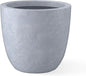 Kante 14 Inch Dia Round Concrete Planter, Indoor Outdoor Large Plant Pot with Drainage Hole and Rubber Plug for Home Patio Garden, Slate Gray