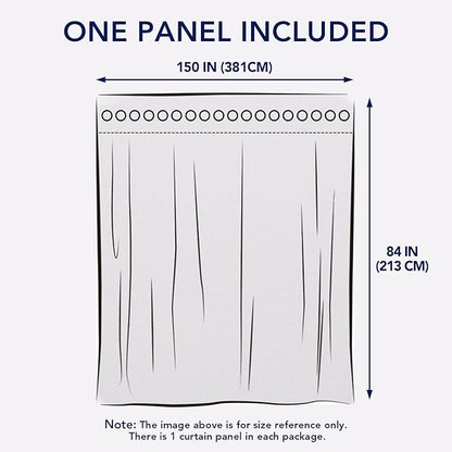 PureFit Outdoor Curtains for Patio Waterproof Weatherproof, UV Resistant Outside Curtains for Gazebo, Front Porch, Pergola, Sun Blocking Privacy Curtain, 150W x 84L inch, 1 Panel, White
