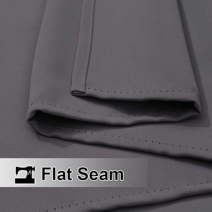 NICETOWN Outdoor Curtain for Patio Waterproof 108" Length, Windproof Thermal Insulated Rustproof Top and Bottom Grommet Fixed Blackout Outdoor Drape for Public Space/Wedding, Grey, 1 Panel, 100" W