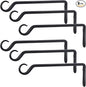 12" Plant Hangers 6-Pack - Heavy Duty Rust-Resistant Steel Hooks for Bird Feeders, Indoor/Outdoor Plants & Wall Decor, Black