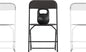 Flash Furniture Hercules Series Big & Tall Stackable Plastic Folding Chairs, Extra Wide Commercial Event Seats, Set of 4, Black
