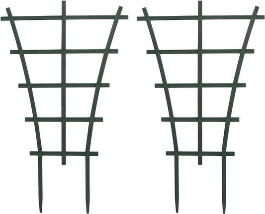 Trellis Small Outdoor, Mini Vine Support Indoor Plant Trellis for Climbing Plants Patio Pot Stackable Potted Stakes Plastic Houseplant Superimposed Garden Planter Vegetable Flower 5.91“ W x 10.24” h