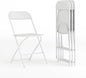 Flash Furniture Hercules Series Plastic Folding Chair - White - 4 Pack 650LB Weight Capacity Comfortable Event Chair-Lightweight Folding Chair