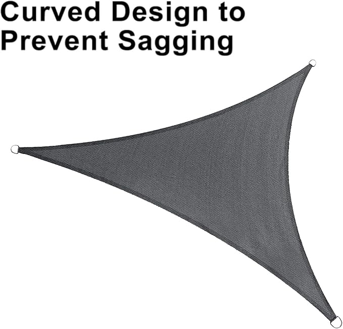 LOVE STORY Custom Size 6'x8'x10' Dark Grey Sun Shade Sail Right Triangle Sunshade Fabric Awning Canopy for Patio Backyard Carport Pergola (Customized)