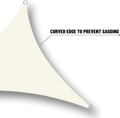 SUNNY GUARD Waterproof Sun Shade Sail 6'x8'x10' Cream Right Triangle UV Block Sunshade for Backyard Yard Deck Patio Garden Outdoor Activities and Facility(Customized)