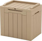 Patiowell 30 Gallon Resin Deck Box, Outdoor Storage Box for Patio Furniture, Deliveries, Pool Supplies,Waterproof and Lockable, Light Brown