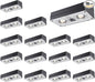Solar Fence Lights 16 Pack, 50 Lumens Outdoor Solar Lights with 12 Modes RGB Color Glow LED，Waterproof, Solar Lights for Patio, Backyard, Deck, Fence, Railing