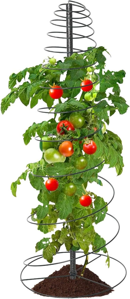 72in Tall Spiral Frame Trellis for Climbing Plants Outdoor, Heavy Duty Metal Garden Plant Tower, Rustproof Support for Pole Bean Cucumber Sweet Peas Clematis Vines, Anti-Tip Pot Indoor Decor, 1 Pack