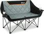 EMERIT Oversized Fully Padded Camping Chair, Heavy Duty 650LB Folding Camping Loveseat, Quad Fold Double Camping Couch with Cup Holders & Carry Bag for Outdoor, Lawn, Sports Events | HIgh Back, Rip resistance, Extra Wide Design, Cross-bracing Hubs, Eas...