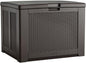 Rubbermaid Medium Resin Outdoor Storage Deck Box (74 Gal) Weather Resistant Brown Deck Organization for Home/Backyard/Pool Chemicals/Toys/Garden Tools/Porch/Patio Cushions