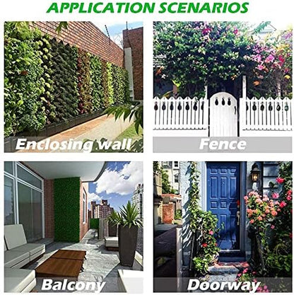 LITLANDSTAR Hanging Planter Bags, 2 Pack 7 Pocket Hanging Vertical Wall Planter Planting Grow Bags Outdoor Indoor Gardening Vertical Greening Flower Container (Black)