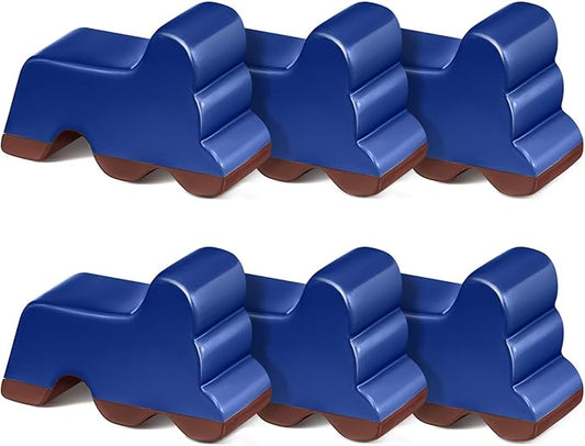 Kigeli 6 Pcs Resin Garden Pot Feet for Outdoor Planters 3 Inch Long 1.5 Inch Tall Flower Handmade Elevator Plant Feet Frost Proof Lifter for 14-20 in Pot(Royal Blue)