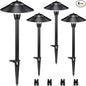 SUNVIE Low Voltage Pathway Lights LED Landscape Lights Low Voltage 3W 12-24V 3000K Landscape Lighting Cast-Aluminum Waterproof Landscape Path Lights for Yard Walkway Garden ETL Listed Cord, 4 Pack