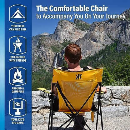 Kijaro Dual Lock Portable Camping Chairs - Enjoy the Outdoors with a Versatile Folding Chair, Sports Chair, Outdoor Chair & Lawn Chair - Dual Lock Feature Locks Position – Jasper Green
