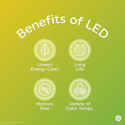 GE LED+ Motion Sensor LED Light Bulbs, 12W, Outdoor Security Lights, Daylight, A21 2 Count (Pack of 4)