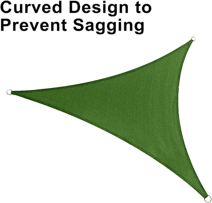 LOVE STORY Custom Size 6'x8'x10' Piquant Green Sun Shade Sail Right Triangle Sunshade Fabric Awning Canopy for Patio Backyard Carport Pergola (Customized)