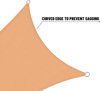 SUNNY GUARD Custom Size 8'x8'x11.3'Peach Fuzz Sun Shade Sail Right Triangle UV Block Shade for Backyard Yard Patio Deck Garden(Customized)