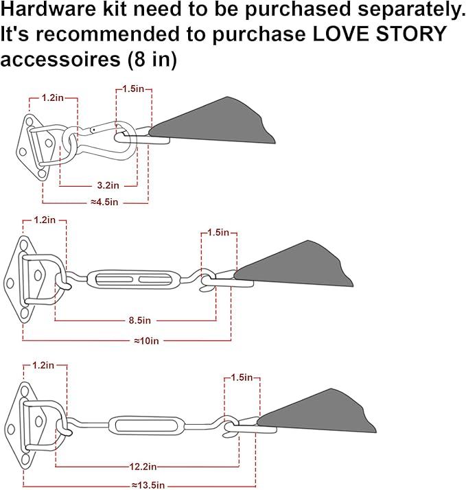 LOVE STORY Custom Size 12'x15' Butter Cream Sun Shade Sail Rectangle UV Block Canopy Patio Sail Sunshades Fabric for Outdoor Garden Carport (We Make Custom Size)