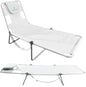 Ostrich 72 by 22 Inch Versatile Chaise Lounge Portable Reclining Lounger, Outdoor Patio, Beach, Lawn, Camping, or Pool Tanning Chair, White