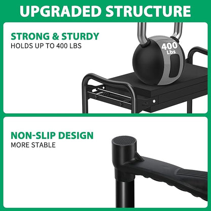 TomCare Garden Kneeler and Seat 10.64” Wider Larger Soft Kneeling Pad Garden Bench with 2 Large Tool Pouches Heavy Duty Garden Stool Foldable Tools Gardening Gifts for Women Men Gardeners,Black