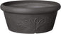 PSW Pot Collection TA30DC 12-inch Plastic/Stone/Wood Composite Bulb Pan Planter – No Drainage Hole (Drillable), Shallow Indoor/Outer Pot for Succulents, Bonsai, Fairy Gardens, Herbs, Dark Charcoal