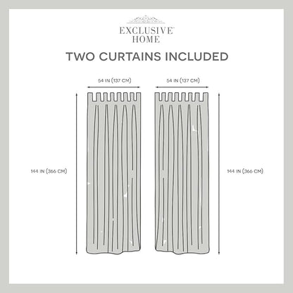 Exclusive Home Cabana Solid Indoor/Outdoor Light Filtering Hook-and-Loop Tab Top Curtain Panel Pair, 54"x132", Taupe