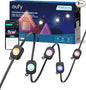 eufy Permanent Outdoor Lights E22, 100ft with 60 Triple-LED Lights, Smart RGBWW, Daily and Holiday, Up to IP67 Waterproof, AI Lighting Themes for Halloween, Christmas, Links with Cameras, Black