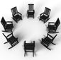 Oversized Rocking Chair Set of 8, Outdoor Rocking Chair for Adults, All Weather Resistant Porch Rocker for Lawn Garden, Black