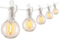 Brightown 29 Feet LED Outdoor String Lights with Shatterproof G40 Edison Bulbs, Connectable and Weatherproof Strand, Commercial Grade Patio Lights for Backyard Garden Patio Decorative, White