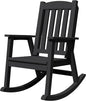 Devoko PP Material Rocking Chair Outdoor Indoor All Weather High Back Patio Rocker for Adult Heavy Duty Rocking Chair for Patio Backyard Porch Garden (Heavy Duty, Black)