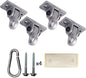 Heavy Duty White Metal Color Swing Hangers Screws Bolts Included Over 5000 lb Capacity Playground Porch Yoga Seat Trapeze Wooden Sets Indoor Outdoor (4 Pack)