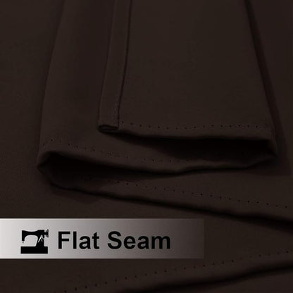 NICETOWN Outdoor Curtain for Patio Waterproof Extra Long 108" Length, Thermal Insulated Stainless Steel Grommet Blackout Privacy Drape for Porch, 1 Panel, 52" Wide, Toffee Brown