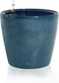 Dexceder 11x10 Inches Self Watering Planter Indoor Outdoor, Inner Pot Design, Thickened Table Flower Plant Pot with Water Level Indicator (Grayish Green Gradient)
