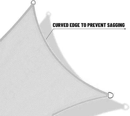 SUNNY GUARD Custom Size 7'x7'x7' Silver Grey Sun Shade Sail Triangle UV Block Shade for Backyard Yard Patio Deck Garden(Customized)